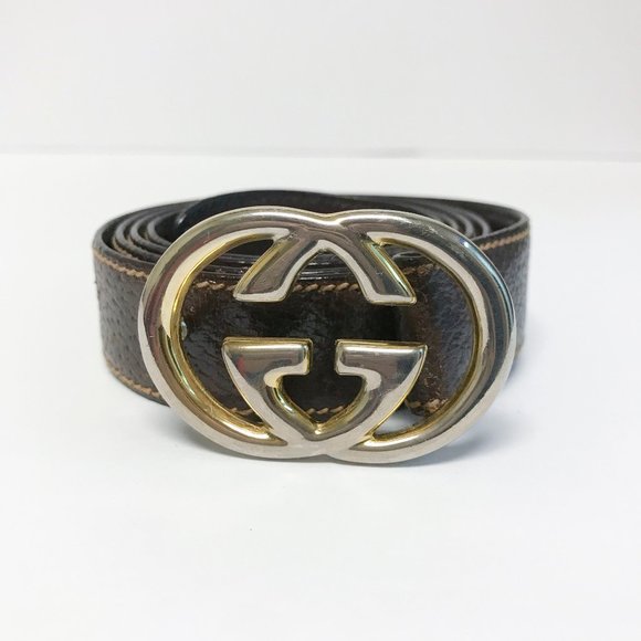 Gucci Accessories - Vintage Brown Leather Gucci Belt